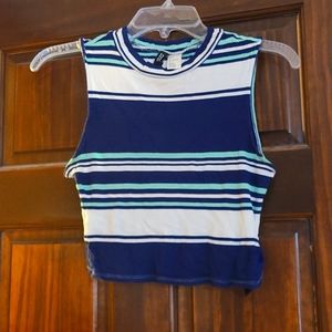 Cropped high neck tank